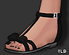 Y- Sandals Black