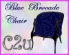 C2u Blue Brocade Chair