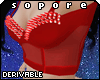 [A] Red Spiked Bra