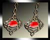 red Celtic earrings