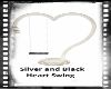 silver& blk heart swing