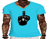 blue FU skull Tshirt