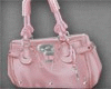 pink leather handbag