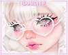 D. Heart Glasses White