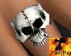 Evil Half Skull Ring