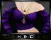 Purple Sweater+Necklace