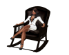 Blk Leather Rockn Chair
