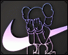 neon animated  kaws wall