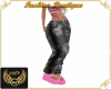 NJ] Pink & black jean