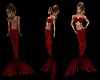 RedFull Mermaid tail&top