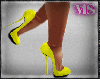 Yellow Glitter Pumps{MS}