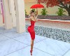 !RRB! Red Umbrella poses