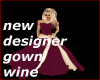 new designer gown wine