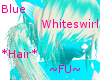 ~FU~Blue Whiteswirl Hair