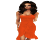 Midi Dress -Orange Burst