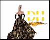 Elegant Black Gold Gown Elegant Black Gold Gown