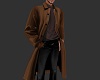 !S! Brown Dress Coat