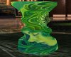 Green Glass Goddess Vase