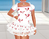 SS Hearts Wht Tutu Dress