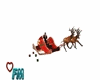 santa flying sleigh  ani