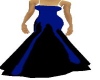 blue black gown