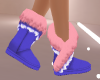 Knitted fur boots
