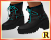 Teal Laced Boots