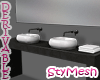 Double Bath Vanity Black