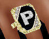 Diamond & Gold Ring "P"
