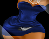 Blue leather dress