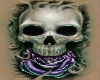 Skull With Purple Flower