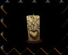 Golden heart candle