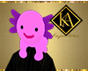 axolotl  pet on head