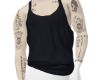 blue tank top + 2pac tat
