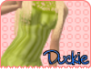 [] Green Crochet Dress