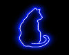 neon blue cat