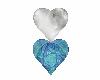 Celtic heart Blue Silver