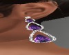 Amethyst Diamond Earring