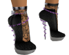 black boot& purple chain