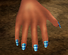 Dainty Blue Nails