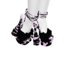 Black and Pink cow heels