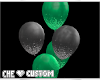 !C Green & Black Balloon