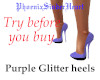 Purple Glitter heels