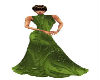 green flowered gown 