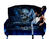 Blue flame kissing sofa