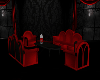 Vamp Chairs Set Red