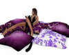 Purple pillow pile