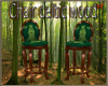 Chairs bar celtic wood