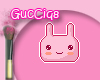 {Gu} Pink Bunny sticker