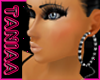 white/black earrings